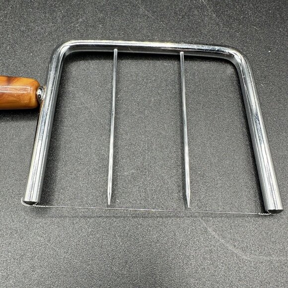 Vintage Bakelite Kitchen Tools Hostess Set Cheese Slicer Angel Cake Comb Fork - Picture 5 of 16